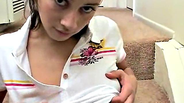 Horny teen trixie fingering her hot wet pussy