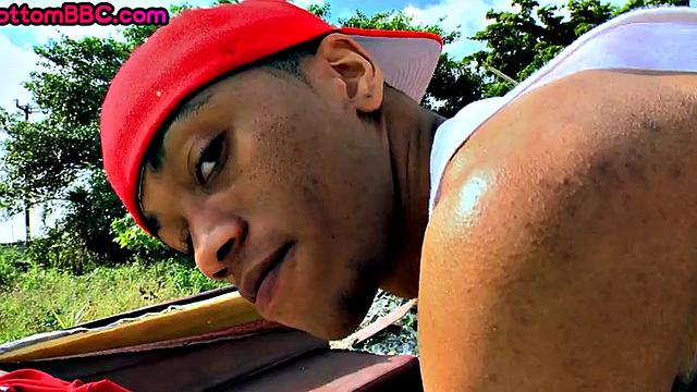 Naive black thug rammed by white guy