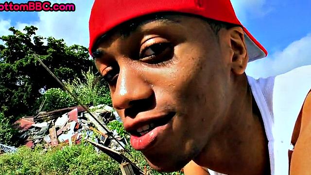 Naive black thug rammed by white guy