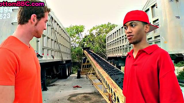 Naive black thug rammed by white guy