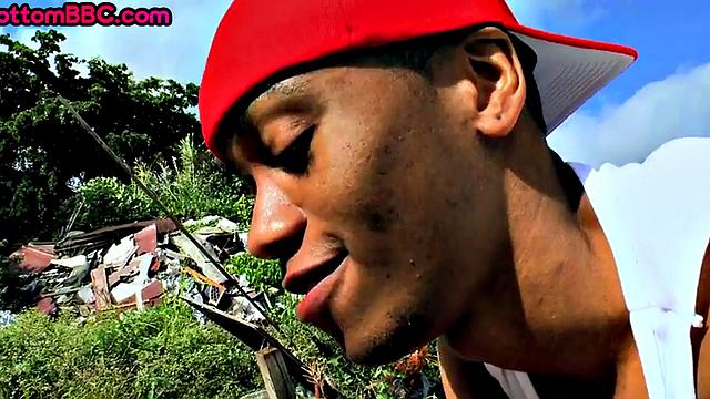 Naive black thug rammed by white guy