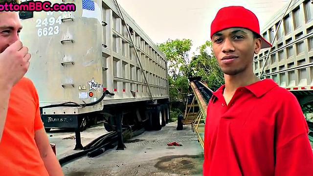 Naive black thug rammed by white guy