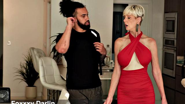 60-year-old Foxxxy fucks her son's best friend
