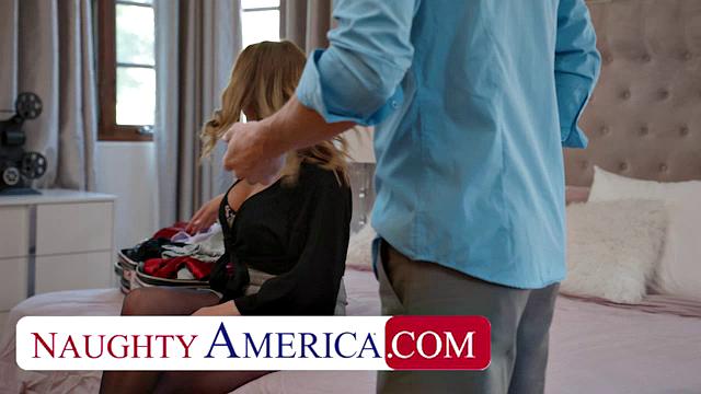 Kayley Gunner fucks husband before flying home