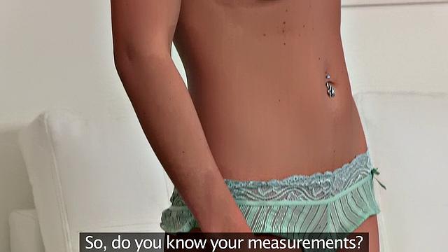 New sexy busty agent loves the taste of pussy