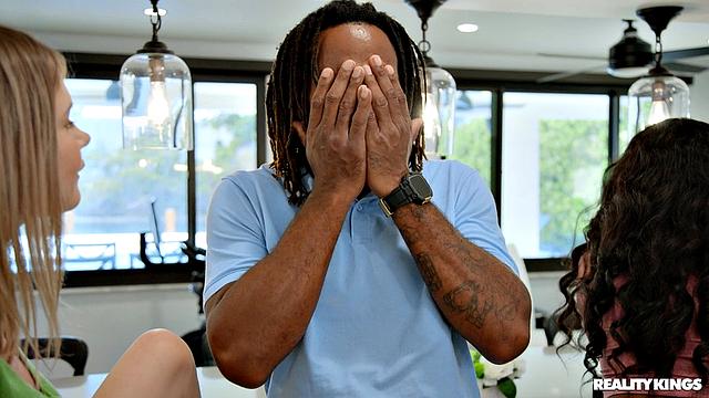 MILF Busts Sneaky Kitchen Blowjob