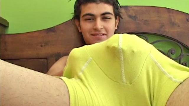 This gorgeous young Latino has a beautiful swimmer's body and a big uncut cock. Silvio strips naked and gives us a nice long look at his stunning physique, before getting down to some determined stroking.