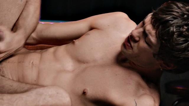 Top stud barebacks bottom in gay bar till cumshot