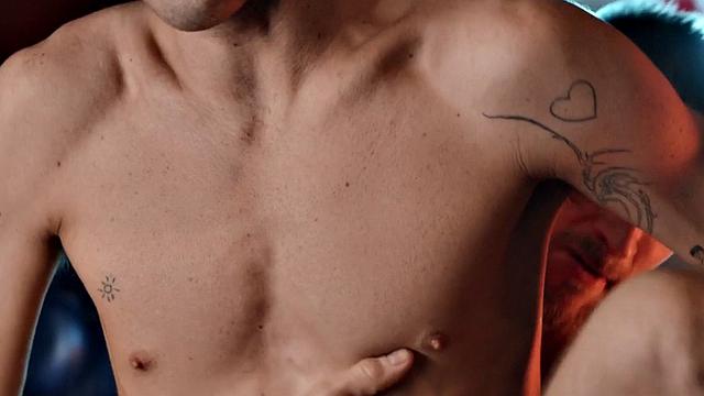 Top stud barebacks bottom in gay bar till cumshot