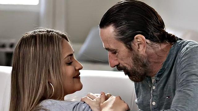 Babysitter babe licked and fucked by skinny perv