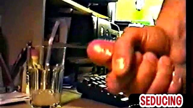 Vintage straight dude solo jerking off hard