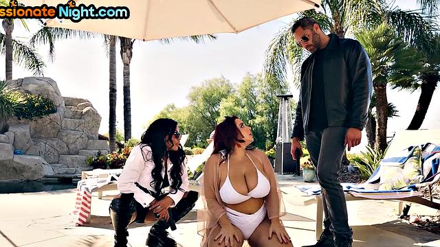 Busty MILF outdoor fucked by the pool by BF