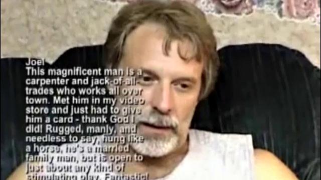 Joel is that perfect guy-next-door type. He has a handsome face, hairy chest, and big dick. Joel is horny all the time, with a wife that won't give him what he needs. Looks like this straight boy is ripe for the picking! Enjoy his jack off show.