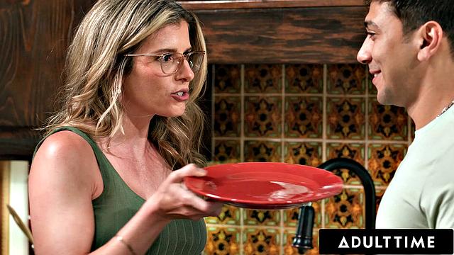 ADULT TIME - Sexy Stepmommy Cory Chase Gives Shy Stepson Lapdance And Lets Him Fuck Her RAW