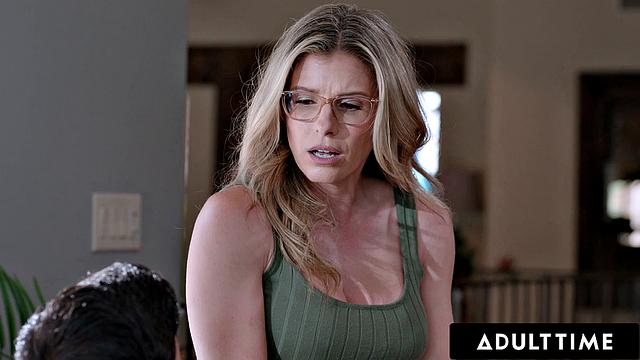 ADULT TIME - Sexy Stepmommy Cory Chase Gives Shy Stepson Lapdance And Lets Him Fuck Her RAW