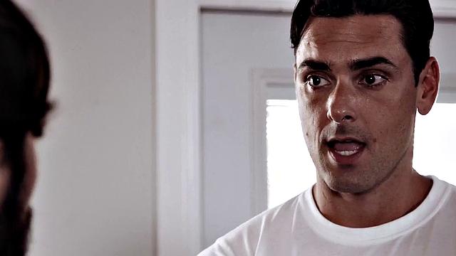 Kinky tattooed redhead mistress gives a sloppy blowjob before getting pounded from behind