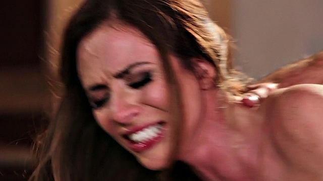 Hairy milf in lingerie deepthroats before riding hard in the kitchen