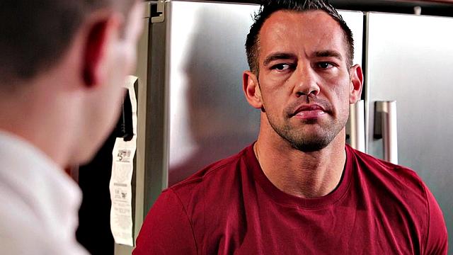 Hairy milf in lingerie deepthroats before riding hard in the kitchen