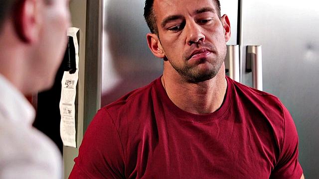 Hairy milf in lingerie deepthroats before riding hard in the kitchen