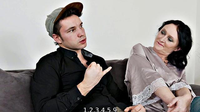 MATURE4K. Lucky buddy fucks brunette stepmother with big ass