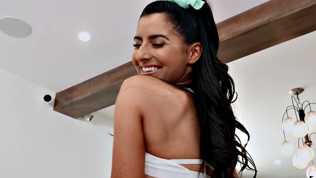 Petite girl fucked by big white dick before 69 position