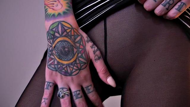 Busty femdom cucking with black cock through camera