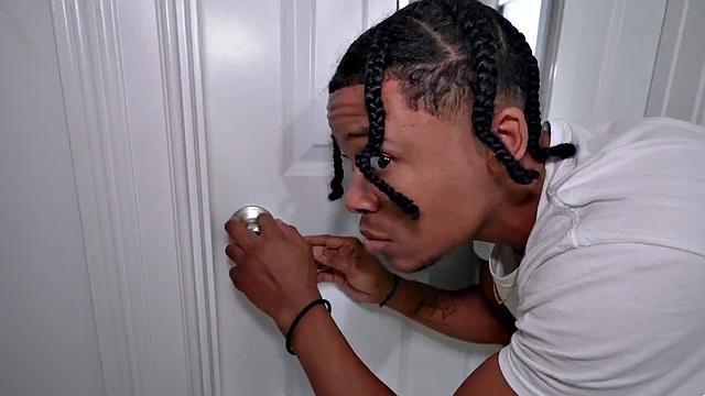 Nympho ebony smashed by big black cock in wet hole