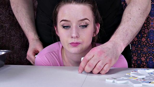 Oral slave teen sucks on doms cock