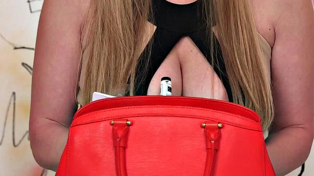 CFNM babe sucking gloryhole cock in BDSM session