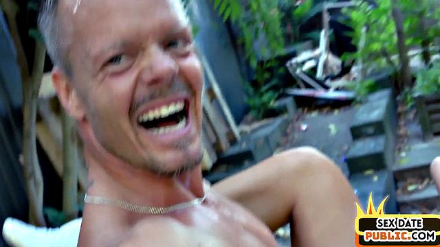 German public tattooed MILF fucked outdoor by sex date