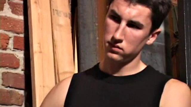 An afternoon of skateboarding has JP horny, so he finds a place to beat off. After removing his jeans he strokes his huge cock until it erupts. We leave this boy with a fresh load running off of his belly.