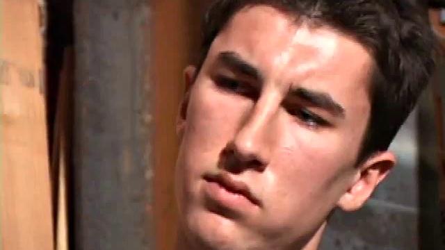 An afternoon of skateboarding has JP horny, so he finds a place to beat off. After removing his jeans he strokes his huge cock until it erupts. We leave this boy with a fresh load running off of his belly.