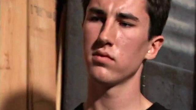 An afternoon of skateboarding has JP horny, so he finds a place to beat off. After removing his jeans he strokes his huge cock until it erupts. We leave this boy with a fresh load running off of his belly.