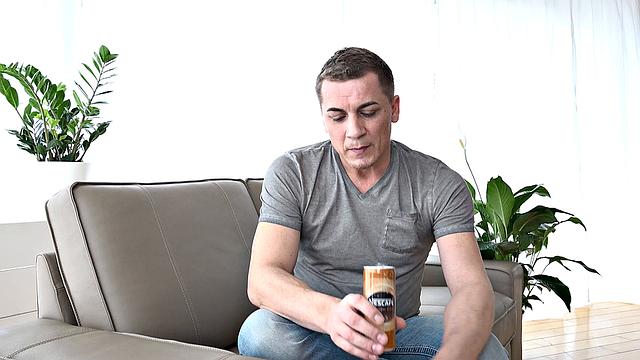 Shy natural blonde seduced by photographer