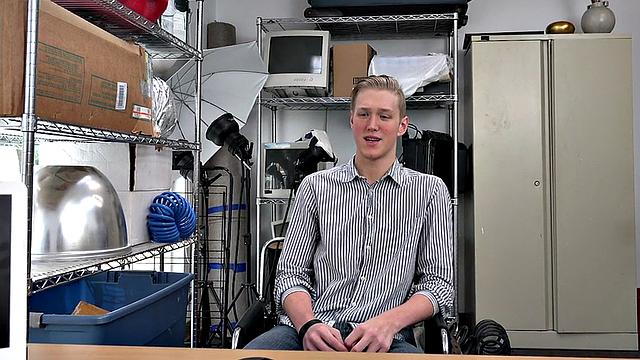 IR POV twink by black dominant gay in office