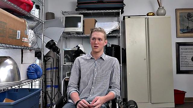 IR POV twink by black dominant gay in office