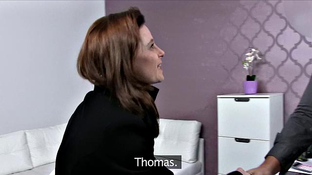 Tiny Cutie With Long Snake Rides Agent's Thick Shaft