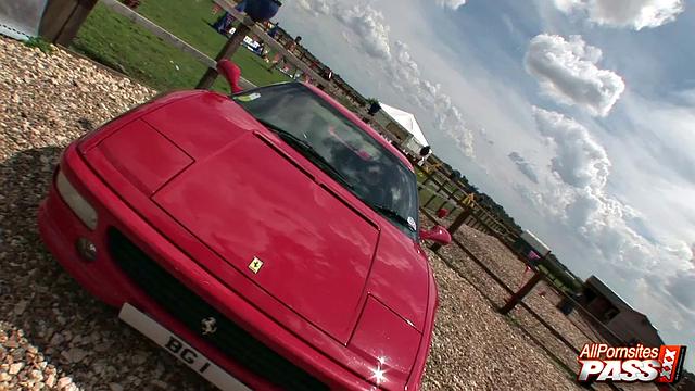 Naughty blonde showing her ass