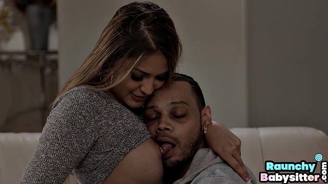 Pierced nanny cockriding her boss