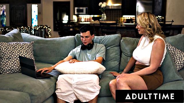 ADULT TIME - MILF Rachael Cavalli Catches STEPSON Jerking Off & DECIDES TO GO WITH HIM!