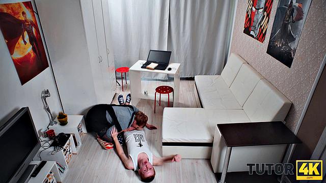 TUTOR4K. Tutor in stockings nailed in amazing poses