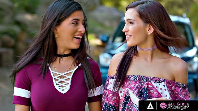 ALL GIRL MASSAGE - Charlotte Stokely's Lesbian Threesome With Brooke Haze & Gabriela Lopez