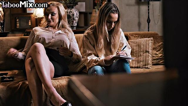 Big ass MILF pussylicked by petite cutie