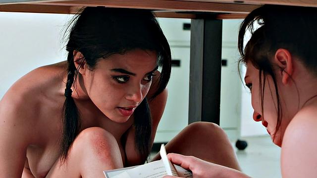 Latina Studs study together and indulge in some hot pussy licking and kissing