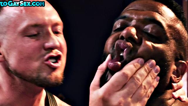 Dominant jock gets fisted by bareback Ebony sub