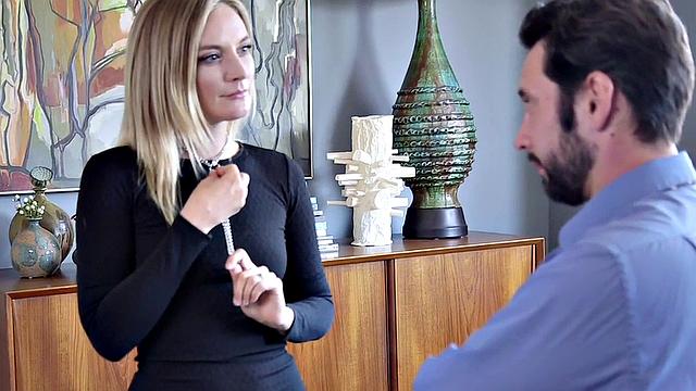 Bondage sub fucked while licking pussy in bdsm threesome