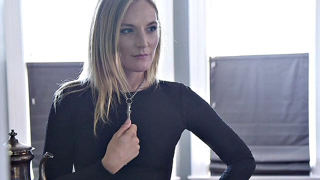 Bondage sub fucked while licking pussy in bdsm threesome