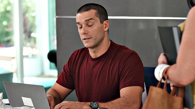 Watch as this horny Australian brunette gets her pussy and mouth exposed in a steamy threesome