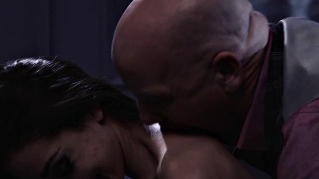 Horny brunette deepthroats and rides hard in cowgirl pose