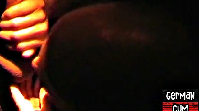 Gloryhole German stud sucks cock in closeup for facial